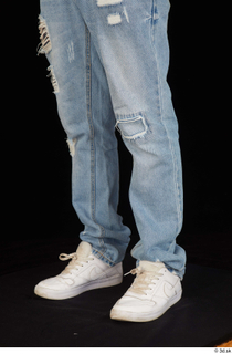 Hamza blue jeans calf dressed white sneakers 0002.jpg